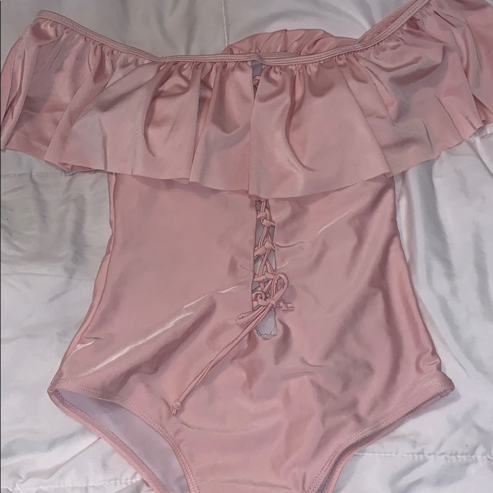 pink swim suit